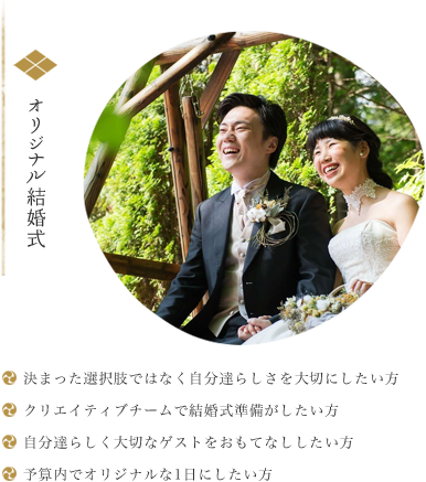 オリジナル結婚式プラン