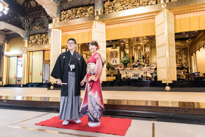 築地本願寺結婚式と銀座で披露宴 O様 和装結婚式白無垢レンタル着付けヘアメイク撮影と東京のウエディングプロデュース